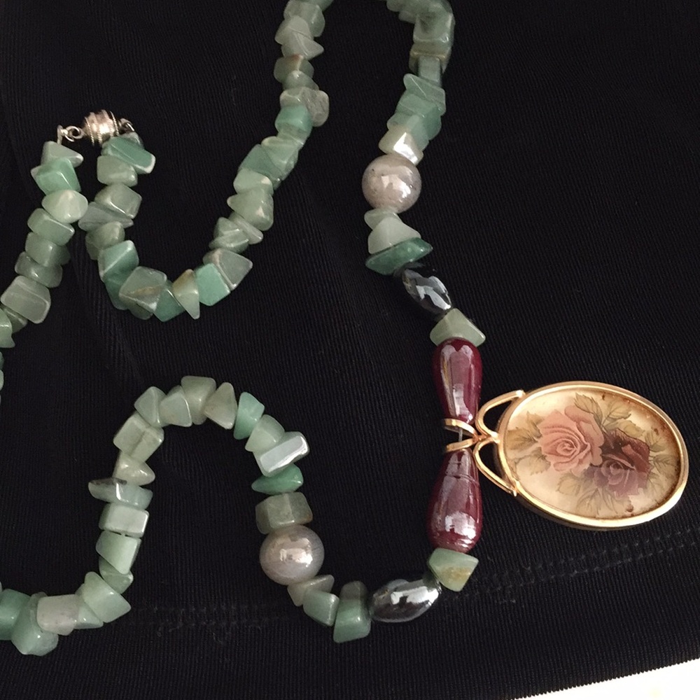 Vintage Handcrafted Repurposed Pendant Necklace - Picture 5 of 7